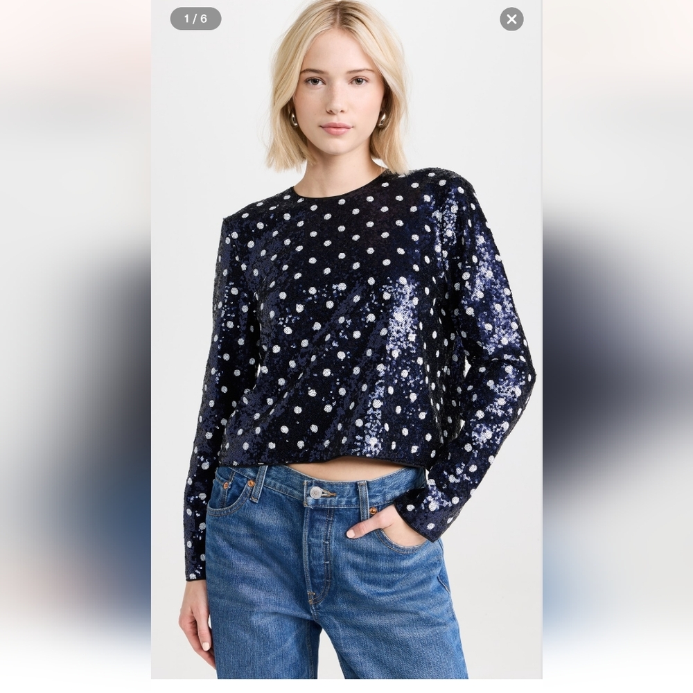 NWOT BAUM UND PFERDGARTEN Sequin Jiza Blouse
